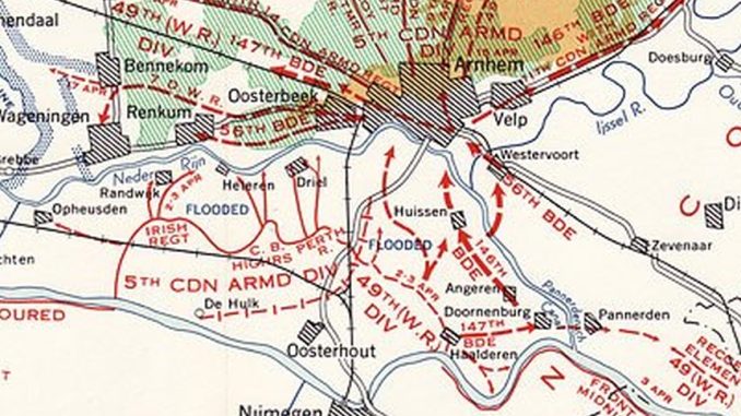 1945-04-03 Operatie Destroyer kaart detail